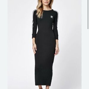 Adidas Classic Black Long Sleeve Dress